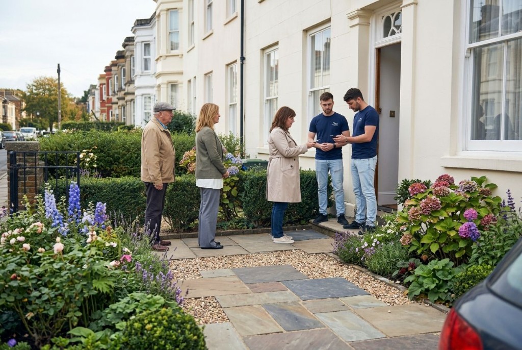 A Sticker Sale team visiting a house to run a contents sale